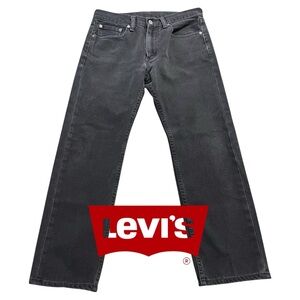 Levi's Faded Black Straight Leg Jeans (32x29)